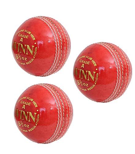 CW Winn Leather Cricket Ball Red Leather Ball Cricket Ball Leather ...