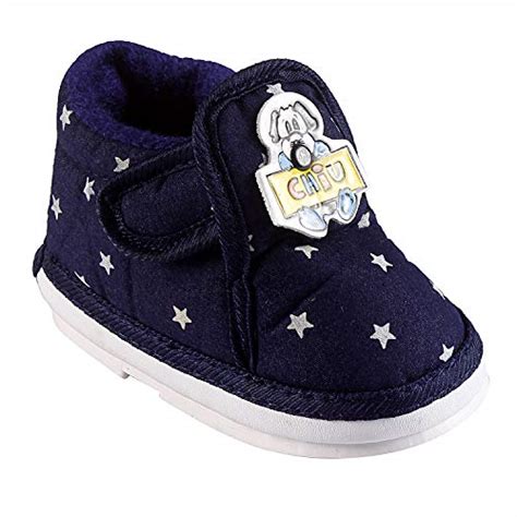 Hopscotch Unisex Kid's Chu Shoes with Velcro for 15-18 Months Blue Boat ...