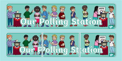 Our Polling Station Display Banner (teacher made) - Twinkl