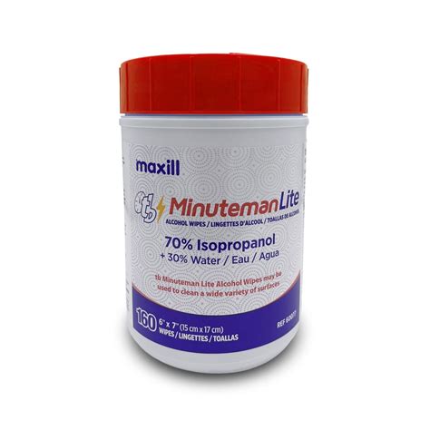 Buy Maxill TB Minuteman Lite 70% Isopropyl Alcohol Wipes - Multi ...