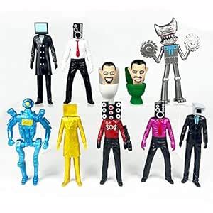 Buy 10PCS Skibidi Battle Action Figures Set, Skibidi Toilet Action ...