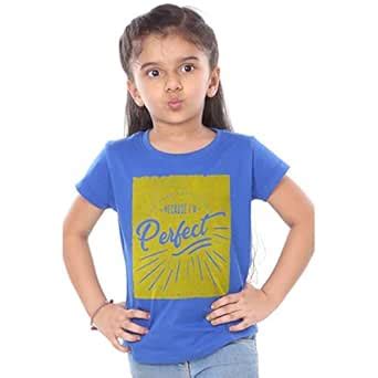 Buy Bon Organik I Am Perfect, New Years Tee for Girls(BON2435-SP-RB-G6 ...