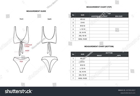 1 Swim Suit Size Chart Images, Stock Photos & Vectors | Shutterstock