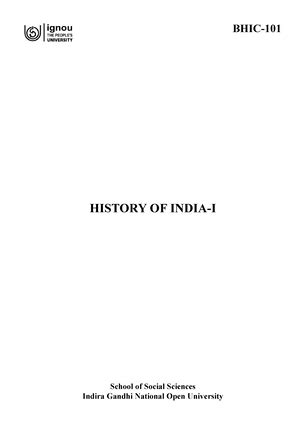 Bhic-131 history of india from earliest 300c - History of India - Studocu