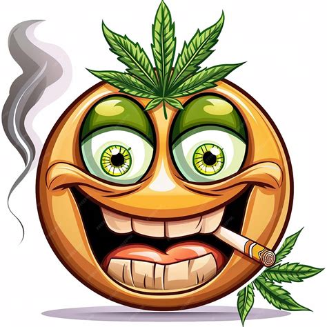 Photo of Smile Emoji marijuana smoking weed | Premium AI-generated image