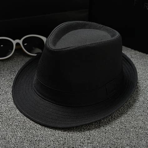 Black Sun Hats Men and Women Unisex Jersey British Style Solid Color ...