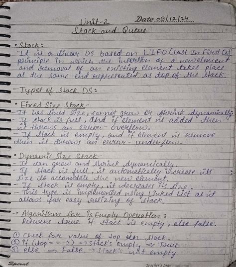 DS U-2 (i) Lecture Notes on Teacher's Sign - Studocu
