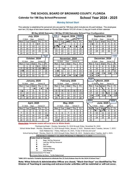 Broward County Public Schools Calendar Holidays 2025-2026 - School ...