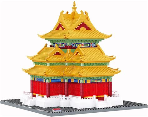 Buy bnwent Micro Mini Blocks Forbidden City Corner Tower Building Model ...