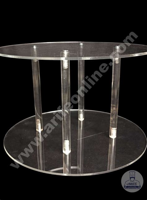 Home CAKE DECOR™ Round Shape Cake Spacer with Rods 6" X 4" Acrylic ...