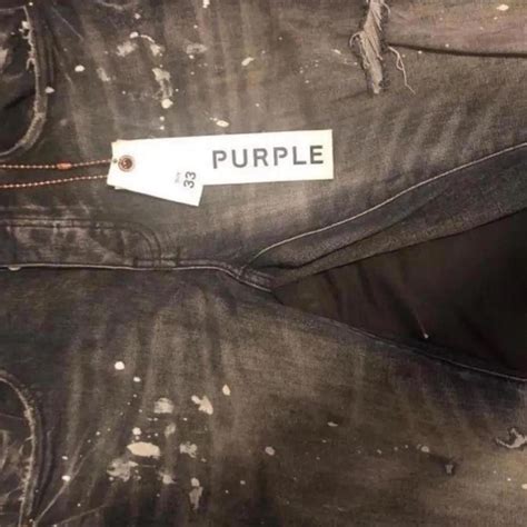 Skinny Slim Black Purple jeans with tag and grey... - Depop