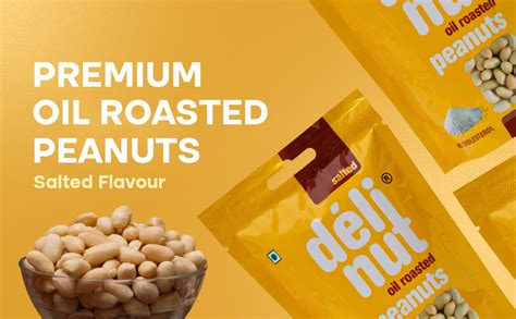 Delinut Oil Roasted Peanuts | Salted 400gm : Amazon.in: Grocery ...