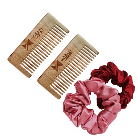 Moraze pack of 2 neem comb with 2 scrunchies – Moraze Cosmetics