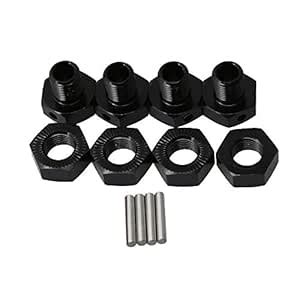 Buy BQLZR Black EA1015 Aluminum Alloy 17mm Wheel Hex Hub Mount Drive ...
