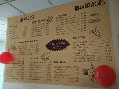 Menu at The Layman's Cafe, Gurugram