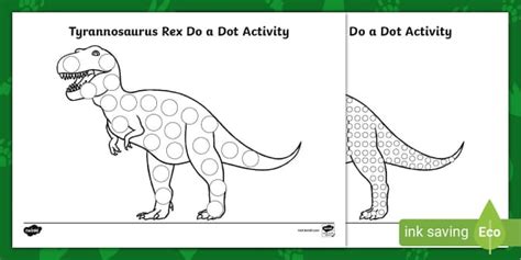 Tyrannosaurus Rex Do a Dot Activity (teacher made) - Twinkl