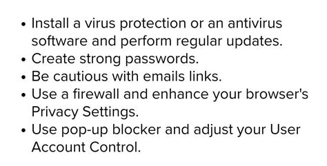 Write any 5 steps to Protect our Computer from virus - Brainly.in