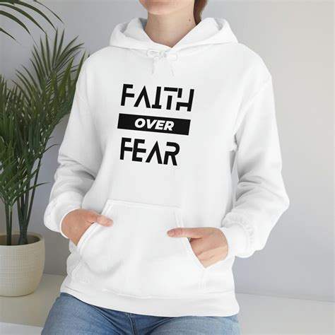Faith Over Fear Hoodie Aesthetic Fashion Oversized Sweatshirt ...