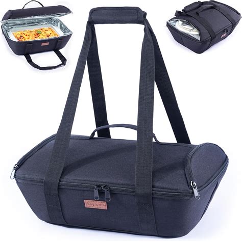 Amazon.com: BAGSPRITE Casserole Dish Carrier Insulated - Hot Casserole ...