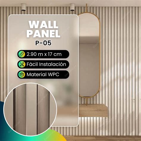 Wall panel de WPC P-05 - 290x17cm | ezencial.pe