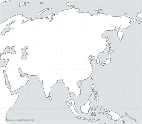 Asia Physical Map Blank