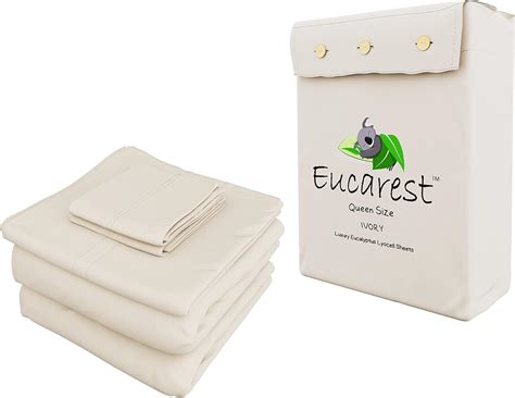 Amazon.com: Eucalyptus Lyocell Bed Sheets, Hypoallergenic 100% Organic ...