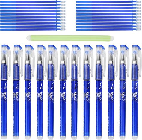 8 Erasable Pens Blue - Eraser Pen Rub Out Pens, Erasable Pen with ...