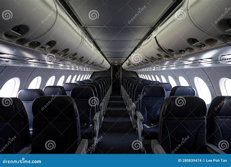 The Interior of a Passenger Seats Plane Stock Illustration ...