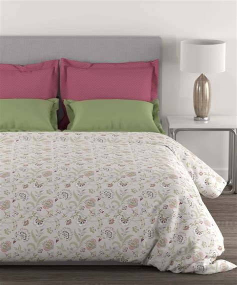 Home Essential Queen Bedsheet, 144 Tc , 100% Cotton Doris Meadow ...