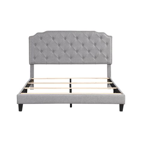 Buy Queen Size Platform Bed Frame, Classic Upholstered Platform Bed ...