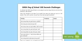 100th Day of School Newsletter Worksheet / Worksheet