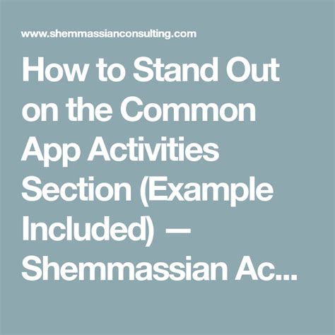 Image result for Sample Common App Activities Section Example