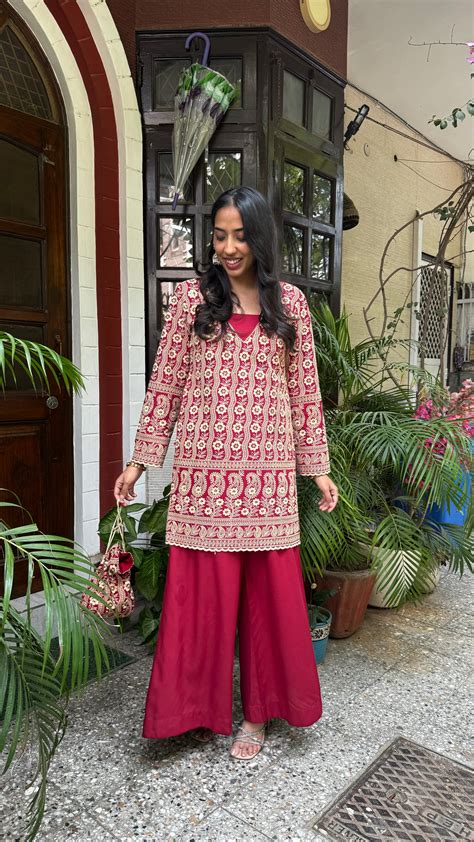 Zari Embroidery Potli Set - Maroon (Super Premium Collection) – The ...