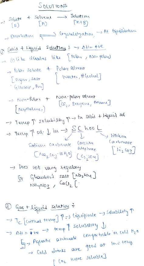 Image result for Solutions Class 12 Notes Handwritten