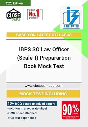 IBPS SO Law Officer (Scale-I) Preparartion Book Mock Test-English ...