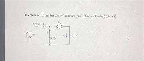 Image result for First Order Circuit Problem
