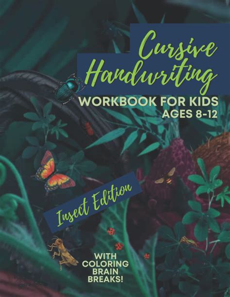 Buy Cursive Handwriting Workbook For Kids Ages 8-12. Insect Edition ...
