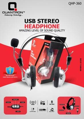 Quantron QHP-360 USB STEREO HEADPHONE ( AMAZING LEVEL OF SOUND QUALITY ...