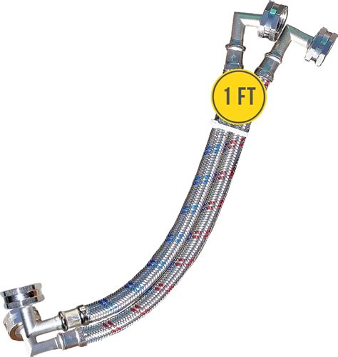 Amazon.com: Washing Machine Hoses - DOUBLE 90° Elbow to FIT TIGHT ...