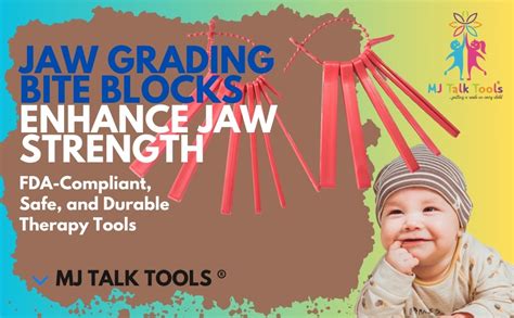 MJ Talk Tools® Speech Therapy Kit, Jaw Grading Bite Blocks, Reusable ...