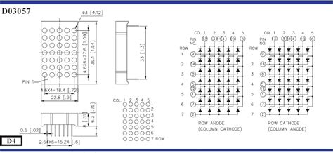Image result for LED Matrix Pin Count