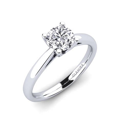 Order Engagement Ring Grace 1.0crt in Round cut 1 Carat 14ct White Gold ...