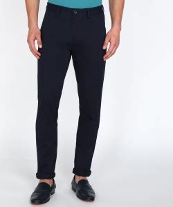 PETER ENGLAND Slim Fit Men Black Trousers - Buy PETER ENGLAND Slim Fit ...