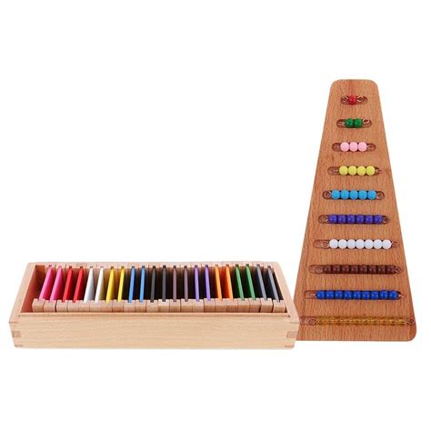 Montessori Math Colored Bead Stairs + Sensorial Color Box Materials ...