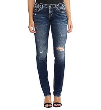 Buy Silver Jeans Women's Berkley Sorta Low-Rise Straight Medium Wash ...