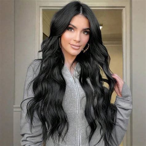 Saisity Clip In Hair Extensions 24 Inch Long Wavy Hair Extensions Curly ...