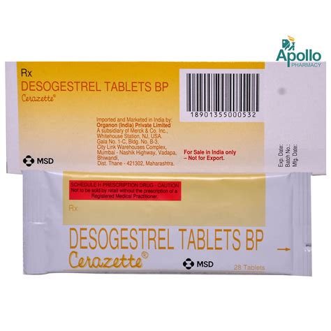 Cerazette Tablet 28's Price, Uses, Side Effects, Composition - Apollo ...