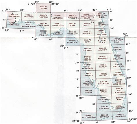 Florida Topographic Index Maps - FL State USGS Topo Quads :: 24k 100k 250k