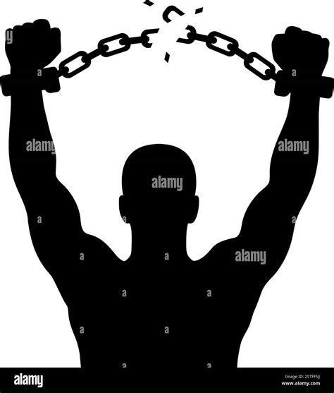 Man breaking chains hi-res stock photography and images - Alamy