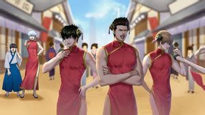 Anime Gintama Gintoki Sakata Kondo Isao Matte Finish Poster Paper Print ...